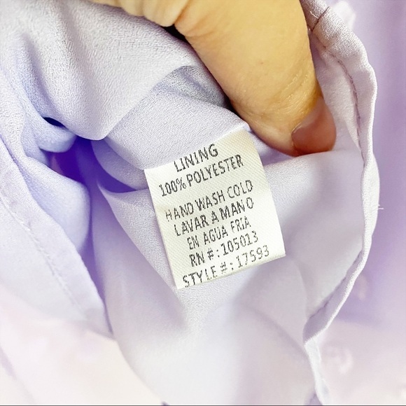 NWT Andree by Unit Lavender Swiss Dot Ruffle Blouse - Picture 3 of 6